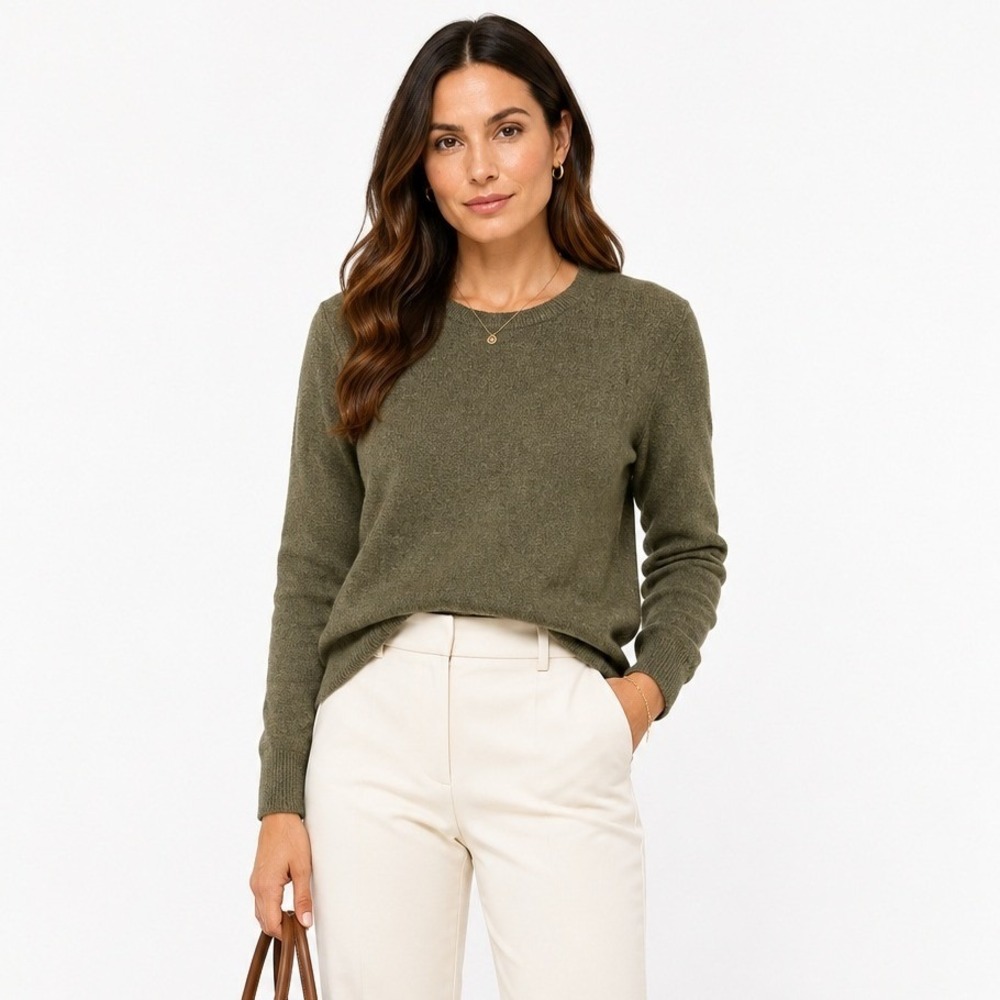 Everlane Women's Cashmere Knit Crewneck Long Sleeve Pullover Sweater Size Medium